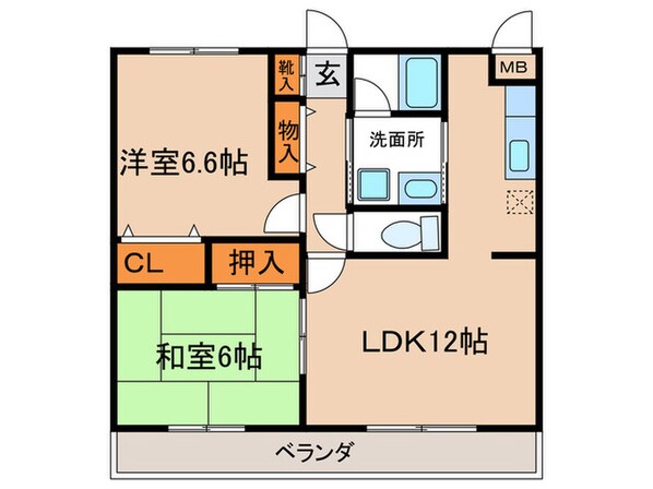 スカイメゾン赤松の物件間取画像